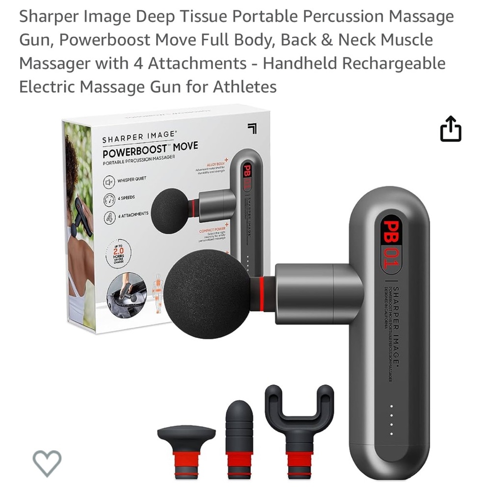 Sharper Image portable deep tissue massager compact sport power percussion - NEW